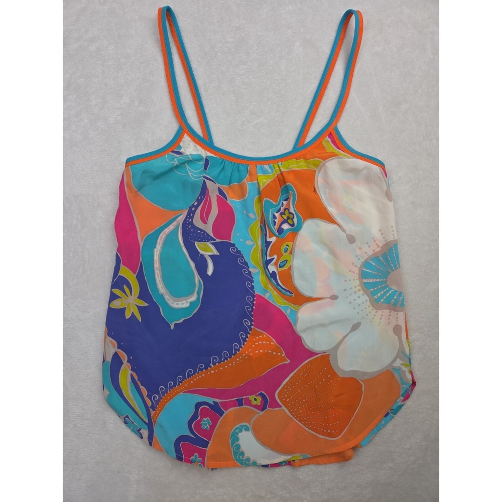 Trina Turk‎ Top Silk Cami Geometric Colorful Boho Summer Night Out Womens Xs/S?